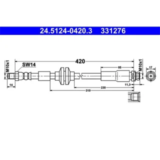 ATE Bremsschlauch hinten Ford C-Max Focus