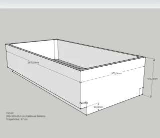 Neuesbad Wannenträger für Kaldewei Bassino 200x100 SW11130