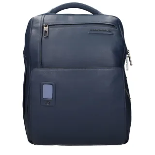Piquadro Blauer Leder Rucksack