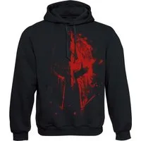 Baddery Kapuzenpullover Hoodie: "Sparta Bluthelm" - Sparta Pullover, hochwertiger Siebdruck, auch Übergrößen