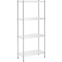 Royal Catering Standregal Edelstahlregal 80x40x180 cm Küchenregal Gastroregal Schwerlastregal, verschiedene Größen