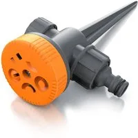 Brandson Versenkregner 5-Fach Rasensprenger, Rasensprinkler, Flächenregner, Garten Sprinkler, 21 cm lang, (1-St., 5-fach Flächenregner inkl. Bodenspieß), Mit Wählscheibe für Flächenarten: Kreis Halbkreis Viertelkreis Fächer