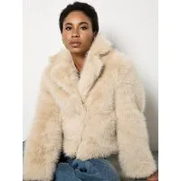 Apricot Fellimitatjacke Kurzjacke aus Kunstfell