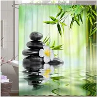 M&W DAS DESIGN Duschvorhang 180x200cm Shower curtains Anti schimmel Waschbar Breite 120 cm