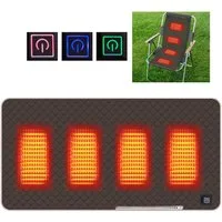QUBEBU Sitzheizkissen USB Beheiztes Stuhlkissen Innen 45 x 90 cm, 3 Temperaturstufen, Heizkissen für wohltuende Wärme für Zuhause, Bürostuhl und mehr 1-tlg.