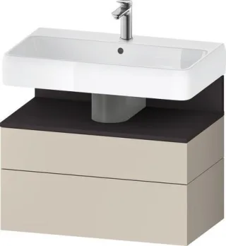 Duravit Qatego Waschtischunterbau wandhängend Taupe Supermatt 790x470x590 mm - QA4394080830010 QA4394080830010
