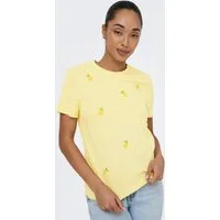ONLY T-Shirt ONLKITA S/S PEARL TOP BOX JRS Baumwolle, regular fit, Rundhals