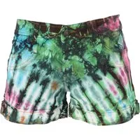 Guru-Shop Hose & Shorts Batik Jeans Pantys, Unikat Shorts, Unikat kurze.. alternative Bekleidung
