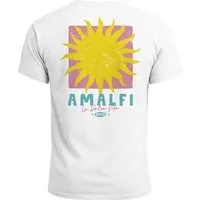 Neverless Print-Shirt Herren T-Shirt Backprint Amalfi La Dolce Vita Sonne Print Schriftzug mit Print