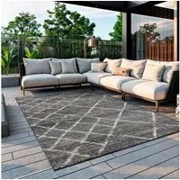 OTTO home Outdoorteppich Sorren, LAGERRÄUMUNG!, rechteckig, Höhe: 8 mm, Rauten Muster, In- und Outdoor geeignet, Terrasse & Balkon
