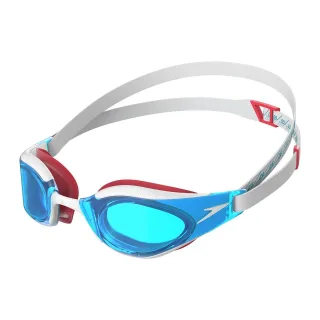 Speedo - "Fastskin Hyper Elite" Schwimmbrille für Herren/Damen Unisex (Weiß/Blau)