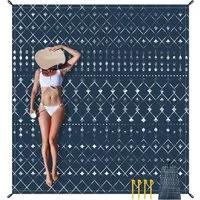 Picknickdecke Stranddecke Sandfrei Groß 180x200/220 cm, Sanddicht Wasserdicht, Diwzbyn, Weiches Bequemes Langlebiges Material, Leicht Kompakt für Picknick