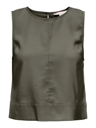 ONLY - ONLDORSI ARIS SL LOOSE TOP WVN CC Smokey Olive - Gr. - L