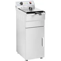 Royal Catering Fritteuse RCKF 16ESH, ELEKTRISCHE KABINETTFR, 6000 W, 16 L mit Unterschrank Edelstahl Kaltzone 400 V