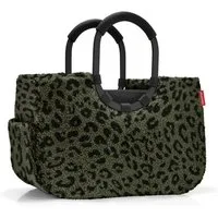 REISENTHEL® Tragetasche LOOPSHOPPER M, Olivgrün, 12 Liter, Teddystoff, (1-tlg), Wasserabweisend, mit herausnehmbarer Kosmetiktasche