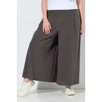Ulla Popken Culotte 7/8-Hose weites Bein Elastikbund Biobaumwolle