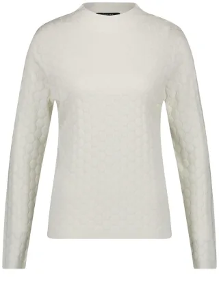 TAIFUN - Langarmpullover beige/weiß - Gr. - 46