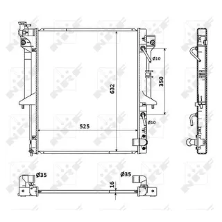 NRF Motork?hler gel?tet Mitsubishi L200 2,5 53909
