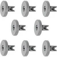 Trade-Shop Geschirrspüleinsatz Spülmaschinen-Räder Geschirrkorb Reifen 40mmØ universal passend / 8 St, Geschirrspüler / Ersatz Räder/Reifen für Geschirrkorb