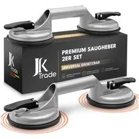 JK Trade Doppelsaugheber, max. 120 kg Traglast, Set, -], 2-tlg., Saugheber als ergonomischer & rutschfester Vakuumheber