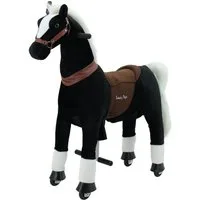 Sweety-Toys Reittier Sweety Toys 7325 Reittier Pferd BLACKY auf Rollen für 4 bis 9 Jahre