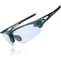 ROCKBROS Fahrradbrille Sport-Sonnenbrille, (Sonnerbrille,transparente Gläser aus Polycarbonat, Photochromatisch Sportbrille), UV Schutz 400, für Fahrrad, MTB, Angeln