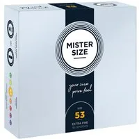 MISTER SIZE Kondome Mister Size «53» Maßkondome - fein & gediegen Packung mit, 36 St., Kondome in Größe M, vegan, extra dünn & extra fein, das passende Kondom in Ihrer Größe