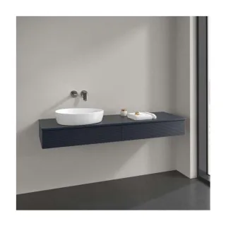 Villeroy und Boch Antao Waschtisch-Unterschrank K15110HG 160x19x50cm, Waschbeckenplattenfarbe Lack, midnight blue matt lacquer