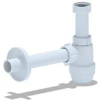 Planetmöbel Ablaufgarnitur Siphon aus Kunststoff weiß