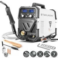 STAHLWERK Schutzgasschweißgerät MIG MAG 200 ST Plus, 20 - 200 A, Packung, 1-tlg., Set, IGBT Inverter mit 200 A