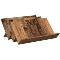 vidaXL Zeitungsständer Magazinregal mit Regal Altholz 65 x 53 x 28,5 cm Holzwerkstoff (1 St)