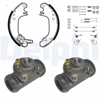Delphi Bremsbacken vormontiert hinten Peugeot 205 KP786