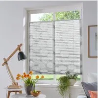 OTTO home Plissee BELUM, Lichtschutz, ohne Bohren, verspannt, Klemmfix, im Fixmaß, Ausbrenner, Kreise, Blumen, Klemmträger
