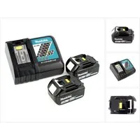 Makita Power Source Kit 18V mit 2x BL1830B Akku 3,0Ah + DC18RC Ladegerät Akkupacks