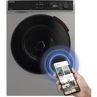 Sharp Waschmaschine ES-PRO214SA-DE, 12 kg, 1400 U/min, AllergySmart, Dampf, WIFI Steuerung per App, 12 kg
