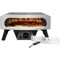 COZZE Pizzaofen Gas-Pizzaofen Classic 17", Backtemperatur bis 450°C, mit großer Öffnung, tragbar, inkl. Pizzastein, Grillfläche 43 x 43 cm