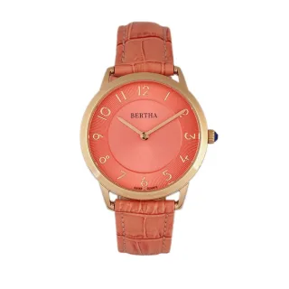 Bertha Abby Schweizer Lederarmbanduhr