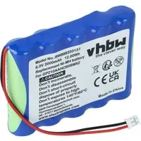 vhbw Akku Ersatz für VDW GP210AAHCB5BMXZ für Medizin (2000 mAh, 6 V, NiMH) Akku Akku NiMH 2000 mAh (6 V, 1 St), Leistungsfähiger Austausch-Akku für Ihr medizinisches Gerät