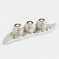 relaxdays Teelichthalter Set Sand