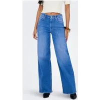 ONLY High-waist-Jeans ONLMADISON BLUSH HW WIDE DNM REA262 NOOS hohe Leibhöhe, weites Bein, special bright blue denim