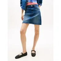 Tommy Jeans Jeansrock MOM UH SKIRT BJ8155 mit hohem Bund, Mini-Länge