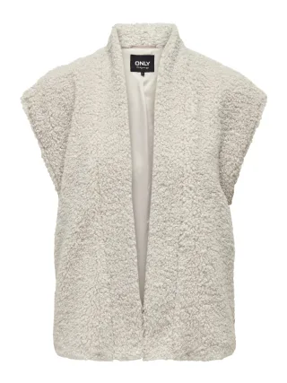 ONLY - ONLNAYA TEDDY WAISTCOAT CS OTW Pumice Stone - Gr. - S