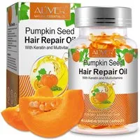 ALIVER Haaröl Kürbiskernöl Haarwachstum Haarpflege in Kapseln Vegan, 1-tlg.