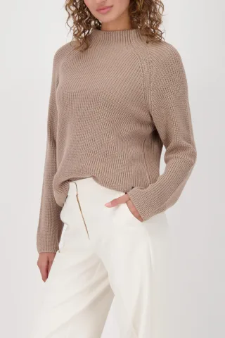 monari - Strickpullover mit Stehkragen - Gr. - 46