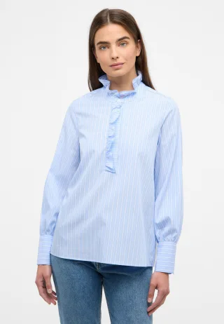 ETERNA - Bluse Popeline Langarm hellblau - Gr. - 42/Langarm