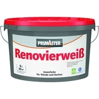Primaster Wandfarbe Primaster Wandfarbe Renovierweiß weiß 5 L