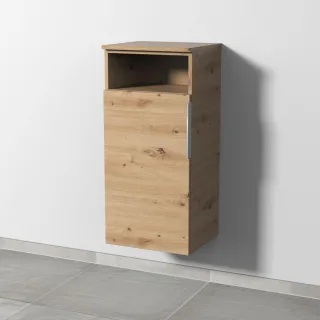 Sanipa 3way Mittelschrank mit 1 Tür und 1 offenem Fach, Eiche Natural-Touch, UM13485 UM13485
