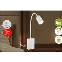 Briloner Leuchten LED Leselampe SMOOTH, LED fest integriert, 7x51x4,5 cm, Schlafzimmer, Kinderzimmer