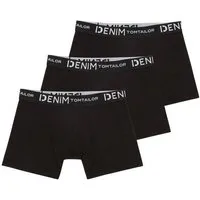 TOM TAILOR Denim Boxershorts (Packung, 3-St) mit Logo-Stretchbund