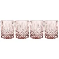 Nachtmann Whiskyglas Noblesse Peach, 4-tlg., Kristallglas, 4er Set